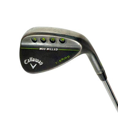Used Callaway MD3 MILLED S-GRIND BLACK Men's RH 50 Degree Wedge Steel Shaft 11506-S000275755
