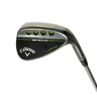 Used Callaway MD3 MILLED S-GRIND BLACK Men's RH 50 Degree Wedge Steel Shaft 11506-S000275755