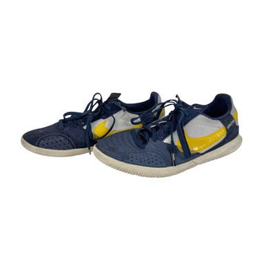 Used Nike GATO Soccer Indoor Soccer Shoes Navy Blue And Yellow Junior 05 11506-S000277371