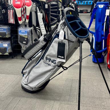 Used Ping HOOFER LITE Men's Stand Bag Grey Like New Condition 11506-S000277389