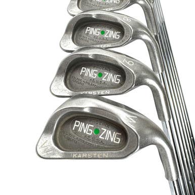 Used Ping ZING GREEN DOT Men's RH 3I-PW Iron Set Steel Shaft 11506-S000277558