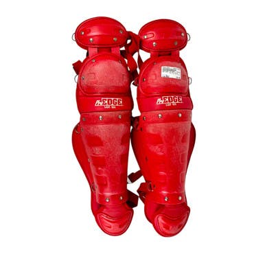 Used PRO EDGE LG2-105 Catchers Leg Guards Red Adult 11506-S000277592
