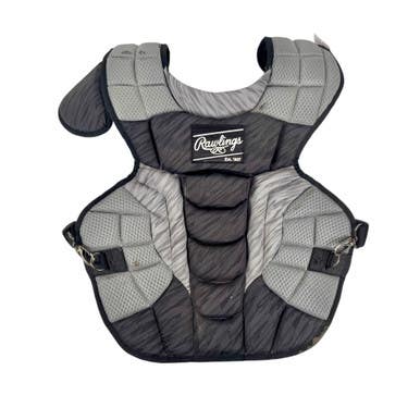 Used Rawlings VELO 2.0 Catchers Chest Protector Black And Grey Adult 17" 11506-S000280425