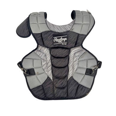 Used Rawlings VELO 2.0 Catchers Chest Protector Black And Grey Adult 17" 11506-S000280425