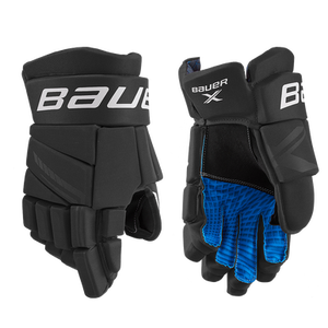 New Bauer S24 X Hockey Glove Black 11" 11506-BAR1063730B11