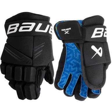 New Bauer X Youth Gloves Black 8" 11506-BAR1063731B08