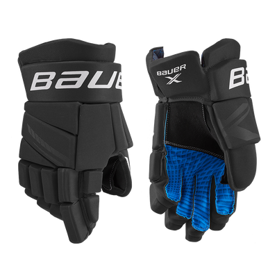 New Bauer S24 X Hockey Glove Black 12" 11506-BAR1063729B12