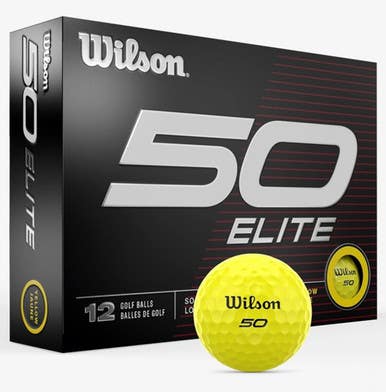 New Wilson Fifty Elite Golf Balls Yellow (Dozen) #WGWG2007302 11506-WILWGW2007302