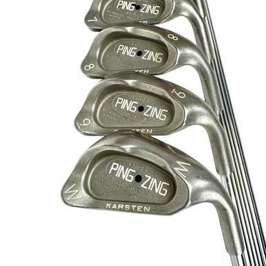Used Ping ZING BLACK DOT Men's RH Iron Set 4I-PW Stiff Flex Steel Shaft 11506-S000278352