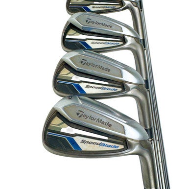 Used Taylormade SPEEDBLADE Men's RH Iron Set 4I-PW Stiff Flex Steel Shaft 11506-S000279873
