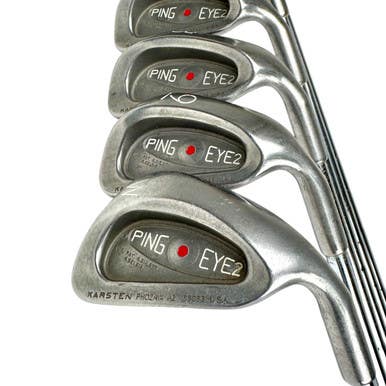 Used Ping EYE 2 RED DOT Men's RH Iron Set 5I-PW Stiff Flex Steel Shaft 11506-S000279985
