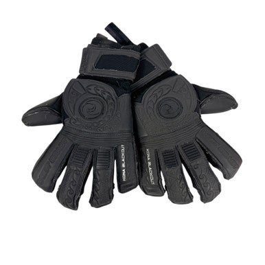 Used WEST COAST KONA BLACKOUT Soccer Goalie Gloves Size 8 11506-S000280738