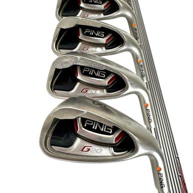 Used Ping G20 ORANGE DOT Men's RH Iron Set 3I-SW Senior Flex Graphite Shaft 11506-S000282178