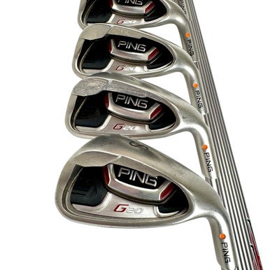 Used Ping G20 ORANGE DOT Men's RH Iron Set 3I-SW Senior Flex Graphite Shaft 11506-S000282178