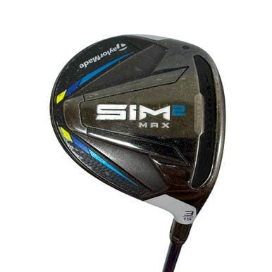 Used Taylormade SIM 2 MAX Men's RH 3 Wood Stiff Flex Graphite Shaft 11506-S000282203