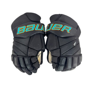 Used Bauer PRO TEAM Senior Hockey Gloves Black 13" 11506-S000280147