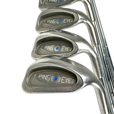 Used Ping EYE 2 BLUE DOT Men's RH Iron Set 3I-PW Stiff Flex Steel Shaft 11506-S000280260
