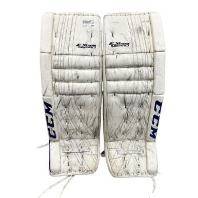 Used CCM EXTREME FLEX PRO Goalie Leg Pads Senior White 33" +2 11506-S000281131