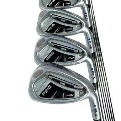 Used Ping I20 BLUE DOT Men's RH Iron Set 4I-PW Stiff Flex Steel Shaft 11506-S000280918