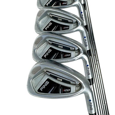 Used Ping I20 BLUE DOT Men's RH Iron Set 4I-PW Stiff Flex Steel Shaft 11506-S000280918