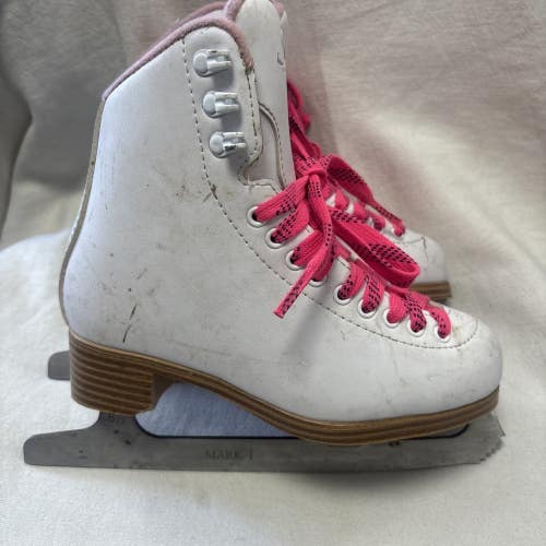 Girls Junior Size 2 Soft Skate 380 By Jackson Pink Figure Ice Skates