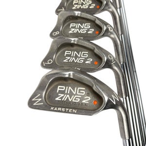 Used Ping ZING 2 ORANGE DOT Men's RH Iron Set 3I-PW Steel Shaft 11506-S000283857
