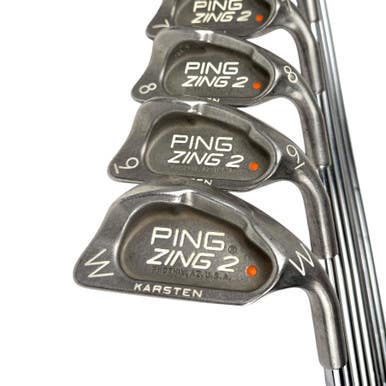 Used Ping ZING 2 ORANGE DOT Men's RH Iron Set 3I-PW Steel Shaft 11506-S000283857