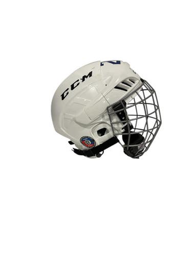 Used CCM FL40 Helmet Cage Combo White MD 11847-S000026989