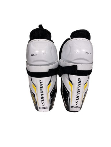 Used Bauer SUPREME 150 Youth Shin Guards White 8" 11847-S000026990
