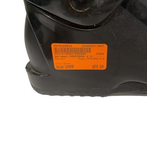 Used Salomon PERFORMA 4.0 Mens DH Ski Boot Black 245 MP - M06.5 - W07.5 11847-S000026832