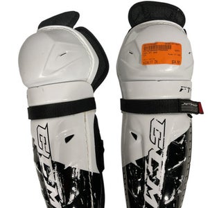 Used CCM FT 4 Junior Shin Guards Black And White 12" 11847-S000026850