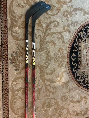 Junior CCM Jetspeed FT7 Pro Left Hand Hockey Stick P28 Pro Stock 2 pack (New)