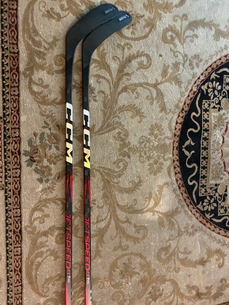 Junior CCM Jetspeed FT7 Pro Left Hand Hockey Stick P28 Pro Stock 2 pack (New)