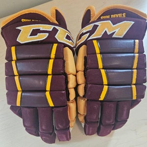Arizona State CCM HG97 Hockey Gloves 14" Pro Stock (Used)
