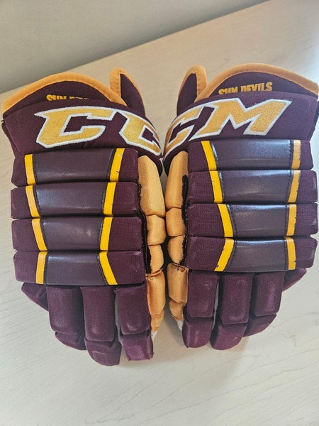 Arizona State CCM HG97 Hockey Gloves 14" Pro Stock (Used)