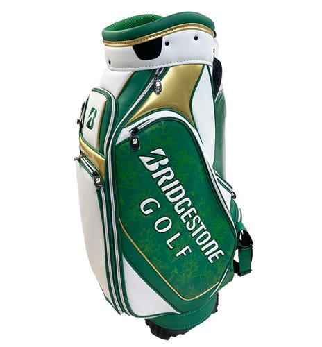 NEW 2025 Bridgestone Spring (The Masters) Green/Gold 6-Way Staff Bag