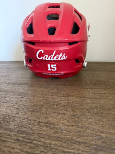 St. John’s game worn lacrosse helmet