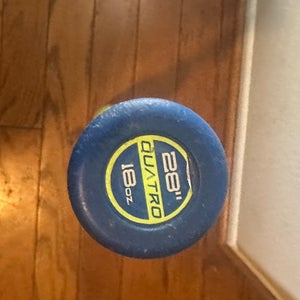 Used 2018 Rawlings Quatro Bat USABat Certified (-10) Composite 18 oz 28"