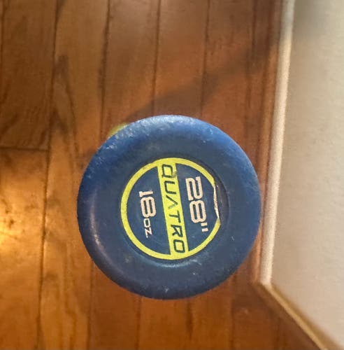 Used 2018 Rawlings Quatro Bat USABat Certified (-10) Composite 18 oz 28"