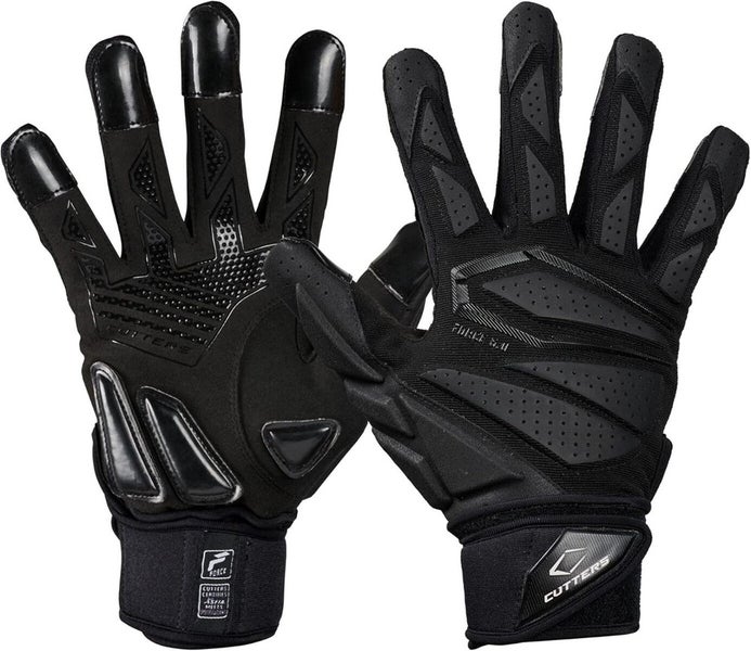 Cutters Force 6.0 Max Protection Football Lineman Gloves, Black | Adult