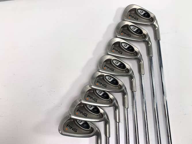 Ping i3 + Iron Set 3-PW Orange Dot 2* Flat Cushin Regular Steel Mens RH
