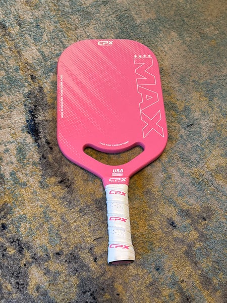 CPX MAX Series Raw Carbon Fiber T700 Pink Pickleball Elongated Paddle Racket