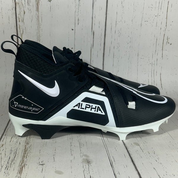 Nike Alpha Menace Pro 3 Mid Football Cleats Black Mens Size 11 CT6649-001