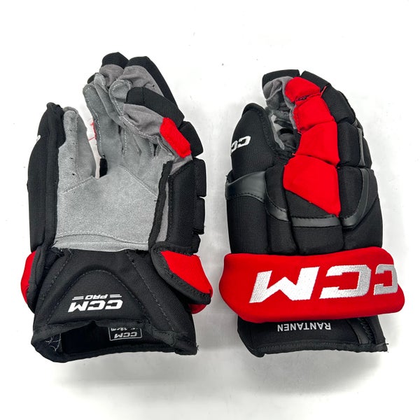 Mikko Rantanen Pro Stock - CCM HG12 15" Used Pro Stock Gloves (Black/Red)