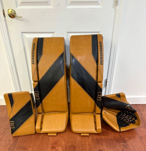 35" 2024 Warrior Ritual G7 Pro Regular Goalie Full Set In Retro Tan / Black (Used)