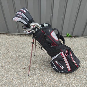 Callaway Strata Mens 10 Piece Regular Flex Complete Golf Set Stand Bag Raincover
