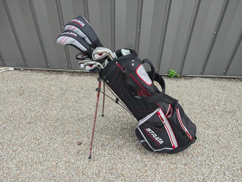 Callaway Strata Mens 10 Piece Regular Flex Complete Golf Set Stand Bag Raincover
