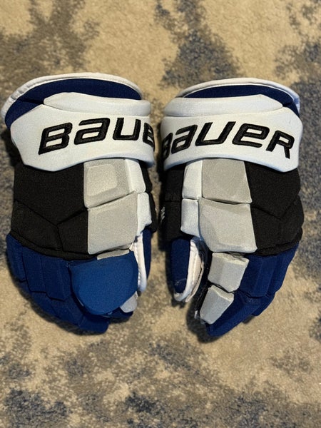Tampa Bay Lightning Reverse Retro Bauer Supreme Ultra Sonic Pro Hockey Gloves-14"-Digital Palm