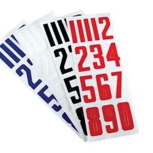 Hockey helmet number stickers