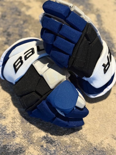 Tampa Bay Lightning Reverse Retro Bauer Supreme Ultra Sonic Pro Hockey Gloves-14"-Digital Palm
